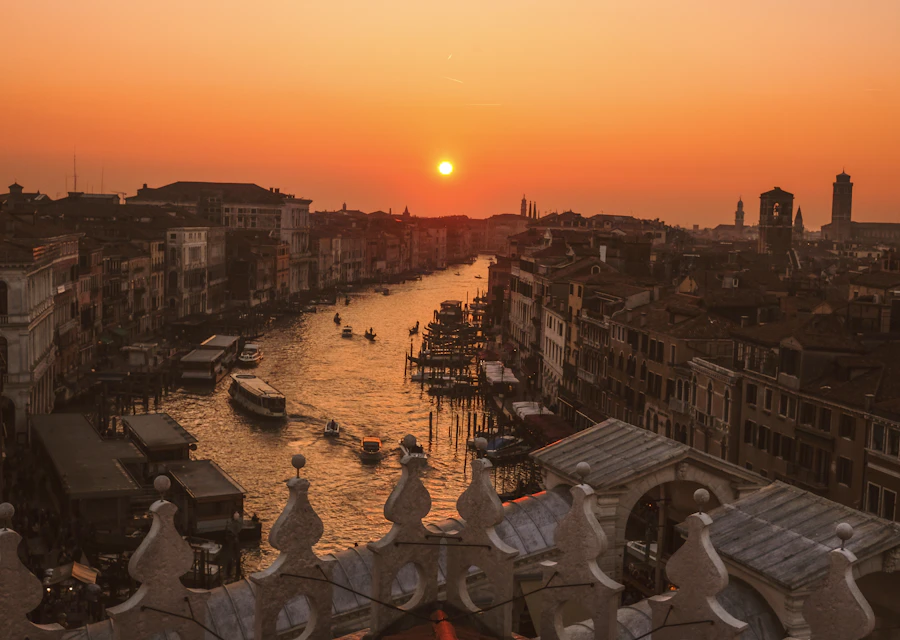 Venice Grand Canal seen from above