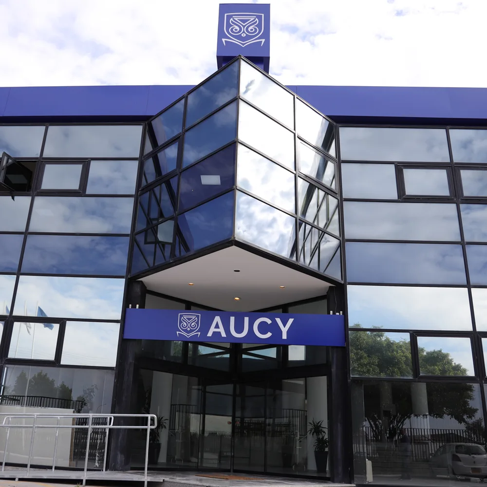 AUCY campus entrance in Larnaca, Cyprus